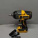 Impact Wrench 1/2 inch for DeWalt 20v Battery, Impact Wrench 750Ft-lbs(1000N.m) High Torque Brushless Electric Impact Gun, Power Impact Driver with 3-Mode Speed, LED Work Light(no battery) Yellow