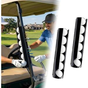 2 PACK Magnetic Golf Cart Ball Holder for Golf Cart Front Strut,3-in-1 Magnetic Golf Ball Holder and Dispense,Quick-Access Storage for Golf Balls,Tees,Heavy Duty Magnet Mount for Any Metal Surface