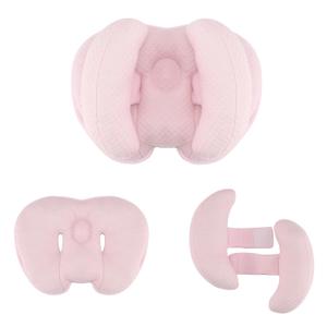 2 in 1 Baby Support Pillow, Banana Shape Baby Neck Head Travel Pillow Stroller Insert Cushion for Kids, Toddler, Pink