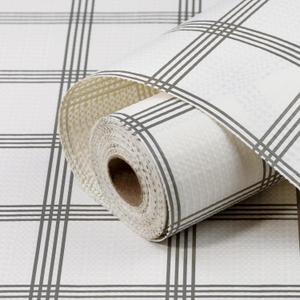 Drawer Shelf Liner Non Adhesive, Slip Resistant Easy to Clean Protect Kitchen Mats Thickened Strong Grip for Cabinet, Pantry, Tool Box, Cupboard, Dresser, Bathroom (White Stripe, 17.5 in x 10 FT)