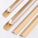 Zonon 10 Pcs Aluminum Wall Corner Protector Peel and Stick L Molding Corner Trim Guards with 90 Angle for Wall Door Frame Cabinet Baseboard Protection and Decoration, 35.4 x 0.8 Inch