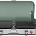 Coleman Cascade 3-in-1 Outdoor Camp Stove, Portable Cooktop with Included Cast-Iron Grill & Griddle Accessories, 24,000 BTUs of Power for Camping, Tailgating, Grilling