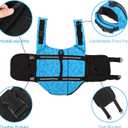 HAOCOO Dog Life Jacket Vest Saver Safety Swimsuit Preserver with Reflective Stripes/Adjustable Belt Dogs?Blue Bone,L