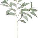 Briful Eucalyptus Stems 39.5 '' Tall, Artificial Branches for Vase Round Year Faux Greenery Stems Realistic Gray Eucalyptus Leaf Plant Sprays for Home Decor Indoor Party Wedding, Set of 3