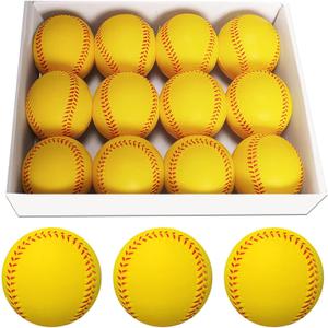 Soft Baseballs, Foam Training Baseball 12 Pack for Kids Regulation Size Foam Baseballs for Soft & Safe Throwing, Catching and Batting Practice