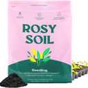 Seedling Seed Starter Soil Mix - Peat-Free Organic Potting Mix for Seeds, Cuttings, Microgreens- Enriched w/Worm Castings, Root-Boosting Biochar, Less Prone to Gnats for Germination & Propagation- 4qt