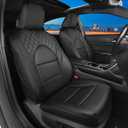 Seat Covers Fit Toyota Camry 2018 2019 2020 2021 2022 2023 2024 XLE XSE XLE V6 XSE V6 Gas Model, Full Set Faux Leather, Water-Resistant Seat Protectors-Black