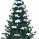 3 ft Artificial Christmas Tree with Snow Set Small Snow Flocked Christmas Green Tree with 14.2 Ounces Fluffy Cotton for Xmas Holiday Winter Tabletop Home Decoration
