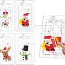 CroBlissful 4pcs Card Holder Maze Christmas Fun Money Puzzle Game Card Holder Box Maze, Stocking Stuffers for Adults Birthday Christmas Party Favors