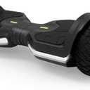 Jetson Self Balancing Hoverboard with Built in Bluetooth Speaker | Includes All Terrain Tires | LED Lights (Black)