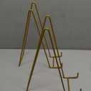 TR-LIFE 14 Inch Gold Metal Plate Stand (2 Pack) - Heavy Duty Display Easel for Large Plates, Frames, Platters and Art