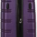 Rockland Melbourne Hardside Expandable Spinner Wheel Luggage, Checked Large 28", Purple