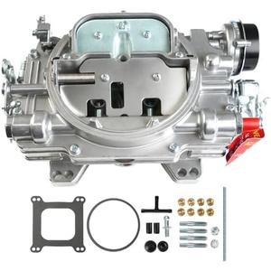 1906 Carburetor 4 Barrel Carb with Electric Choke Satin Finish Replacement For Edelbrock AVS2 650 CFM Carburetor Square Flange New Annular Flow Booster