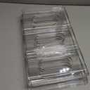 LARGER Compartment - Stackable Water Bottle Organizer Holder - for Stanley & Others' Large Tumbler - Clear Wine Rack, Cup Bottle Holder for Cabinet Home Countertop Fridge Pantry Shelf, 4 Tier Hold 12