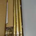 Zeerobee Curtain Rods for Windows 66 to 120, 1 Inch Industrial Wrap Around Gold Curtain Rod, Indoor/Outdoor Room Divider Adjustable Drapery Pole, 66"-120"