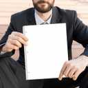 3-Hole Dotted Paper Refills, Letter Size 100Sheets / 200Pages Loose-Leaf Paper, 100gsm, White, 8.5'' x 11''