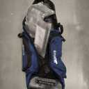 JANUS Golf Travel Bag Hard Case with Support Frame for Hands-Free 360 Spinner Wheels, Travel Bag for Airlines, ABS Hard Shell, Easy to Fold, Hand-Carry Option (Blue)