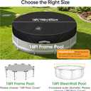 SIHAIAN 16 Ft Round Pool Cover, with Automatic Drain Pool Cover, Patented One-Piece Tensioning System Above Ground Pool Cover, Preventing Waterlogging, Yarn-Dyed Oxford Fabric Solar Pool Cover