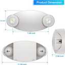 1 Pack Led Emergency Lights for Business, LED Emergency Exit Lights with Battery Backup, 2 Bug Eye Heads Adjustable Commercial Emergency Lighting Fixtures, UL 924 Certified.
