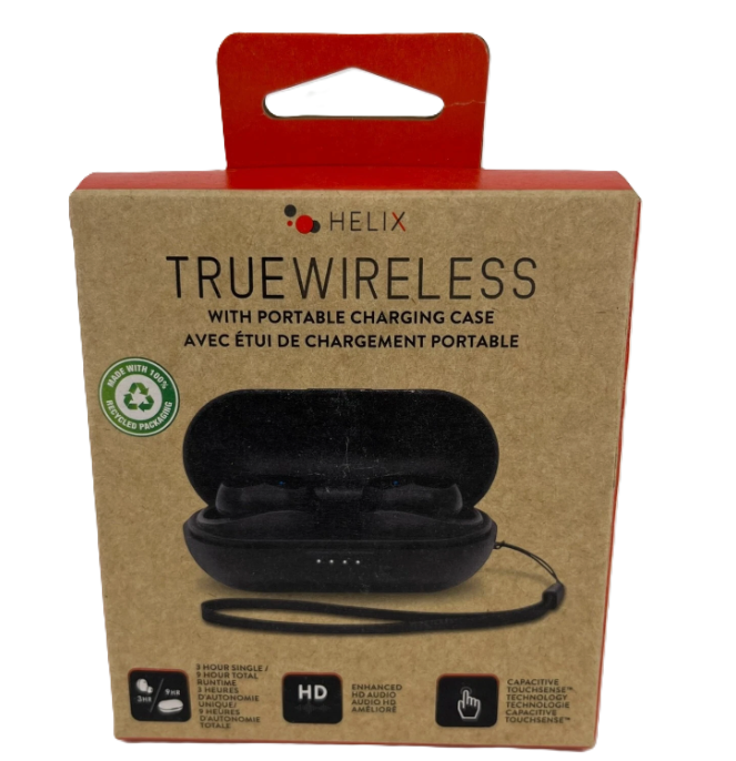 Helix True Wireless Wireless Earbuds Headphones NEW Sealed 810061145127 V1-1123