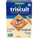 6 x Triscuit Organic Original Whole Grain Wheat Crackers, Organic Crackers, Vegan Snacks, Lunch Snacks, 7 oz