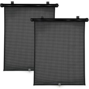 Travel Bug 2-Pack Roller Shades for Cars, Trucks, Vans, SUVs, Sun Protection for Baby