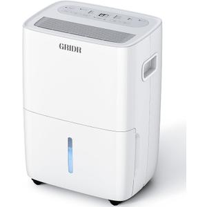 2500 Sq.Ft Energy Star Dehumidifier for Basement, Max 42 Pint/D, 5.5L Water Tank, Dehumidifiers for Home Large Room Bedroom Bathroom with Drain Hose, Intelligent Humidistat, Auto Defrost, 24H Timer (White) 2500 Sq.Ft Energy Star Dehumidifier for Basement, Max 42 Pint/D, 5.5L Water Tank, Dehumidifiers for Home Large Room Bedroom Bathroom with Drain Hose, Intelligent Humidistat, Auto Defrost, 24H Timer (White)