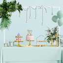 Over The Table Rod Stand with Clamps Adjustable 13''-42'' Tall 29"-98" Length White Table Arch Hanging Stand for Wedding Birthday Party Halloween Christmas Decoration
