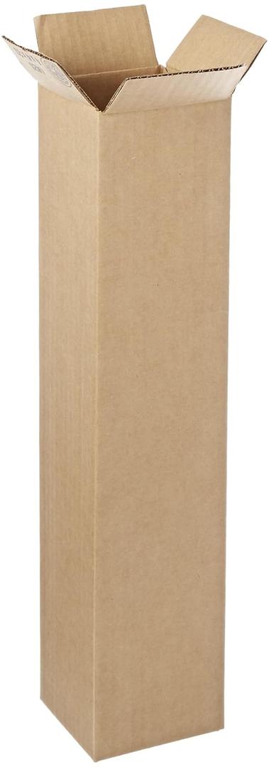 BOX USA Shipping Boxes Tall 4"L x 4"W x 20"H 25-Pack - Corrugated Cardboard Box for Moving, Mailing, Packing, Packaging and Storage