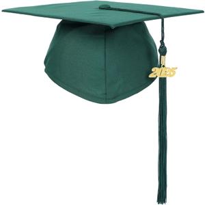 Newrara Graduation Unisex Matte Adult Graduation Cap with Tassel (Green)