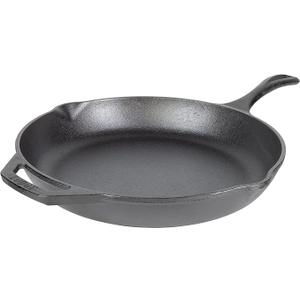 Lodge Seasoned Cast Iron Skillet - PFAS-Free, Non-Toxic Cookware - Use with an Oven, Stove, Grill, or Campfire - Naturally Non-Stick & Oven Safe - 10.25 Inches