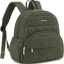 LOVEVOOK Small Backpack Purse for Women, Mini Puffer Backpack with Anti-theft Pocket, Lightweight Quilted Casual Daypack for Daily Work & Travel (Medium, Olive Green)