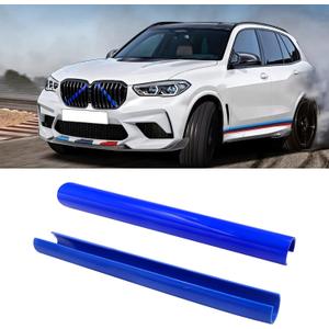 Jaronx Compatible with BMW V Brace Cover,Grille Inserts V Bar Brace Wrap Covers Compatible with BMW X3 F25 G01/ X4 F26 G02/X5 E70 F15 G05/X6 E71 F16 G06/X7 G07,Front Grill Insert Stripes(Blue)