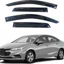 IG Window Visors Fit for 2016-2019 Chevrolet/Chevy Cruze, Out-Channel Rain Guards Vent Wind Deflectors 4PC, Car Accessories for 16-19 Cruze (Excludes Classic Model)