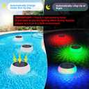 Solar Pool Chlorine Floater 2 Packs,Floating Colorful Induction Lights Chlorine Dispenser for 4x3'' Tablets, Adjustable Release & Easy Opening Holder for Indoor & Outdoor Swimming Pool Hot Tub and Spa
