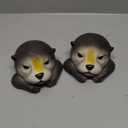 Floating Otter Head Resin Art, Waterproof Pond Float, Decorative Animal Sculpture, Garden Lake Decor, Duck Deterrent, Artistic Resin Decor for Outdoor Use (2 PCS)