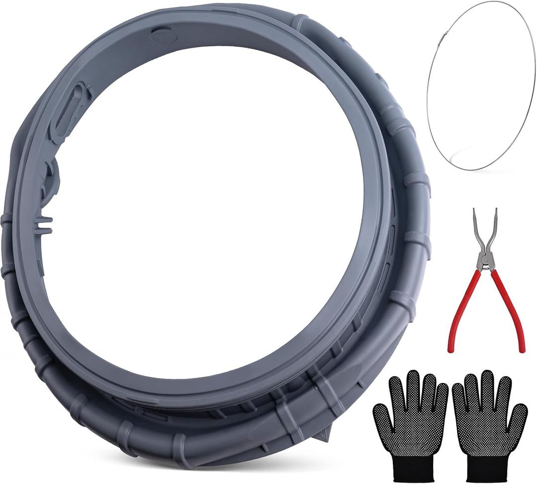 DC64-03788A Washer Door Boot Seal for Samsung Washing Machine, Washer Door door seal Replacement Part with DC64-03788 washer door boot spring clamp and Spring Expansion Tool