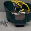 High Back Full Bucket Toddler Swing Seat with Yellow Coated Chains Fully Assembled Baby Swing Set Accessories (Green)