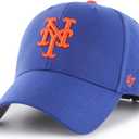 '47 MLB Team Color Home Basic MVP Adjustable Hat, Youth One Size Fits All (New York Mets Blue)
