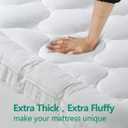 COHOME Mattress Topper Queen 1300 GSM Extra Thick Cooling Mattress Pad 400TC Cotton Top Plush Down Alternative Fill Pillow Top Mattress Cover (60x80 Inches, White-Luxury)