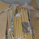 Metal Garden Arch Trellis Arbor Set of 2, 7.2FT+6FT Wedding Arch Stand with Steel Frame, Metal Pergola Arbor with Base for Decor Valentines Day Garden Trellis Climbing Plant, Bridal Party Ceremony (Bright Gold)