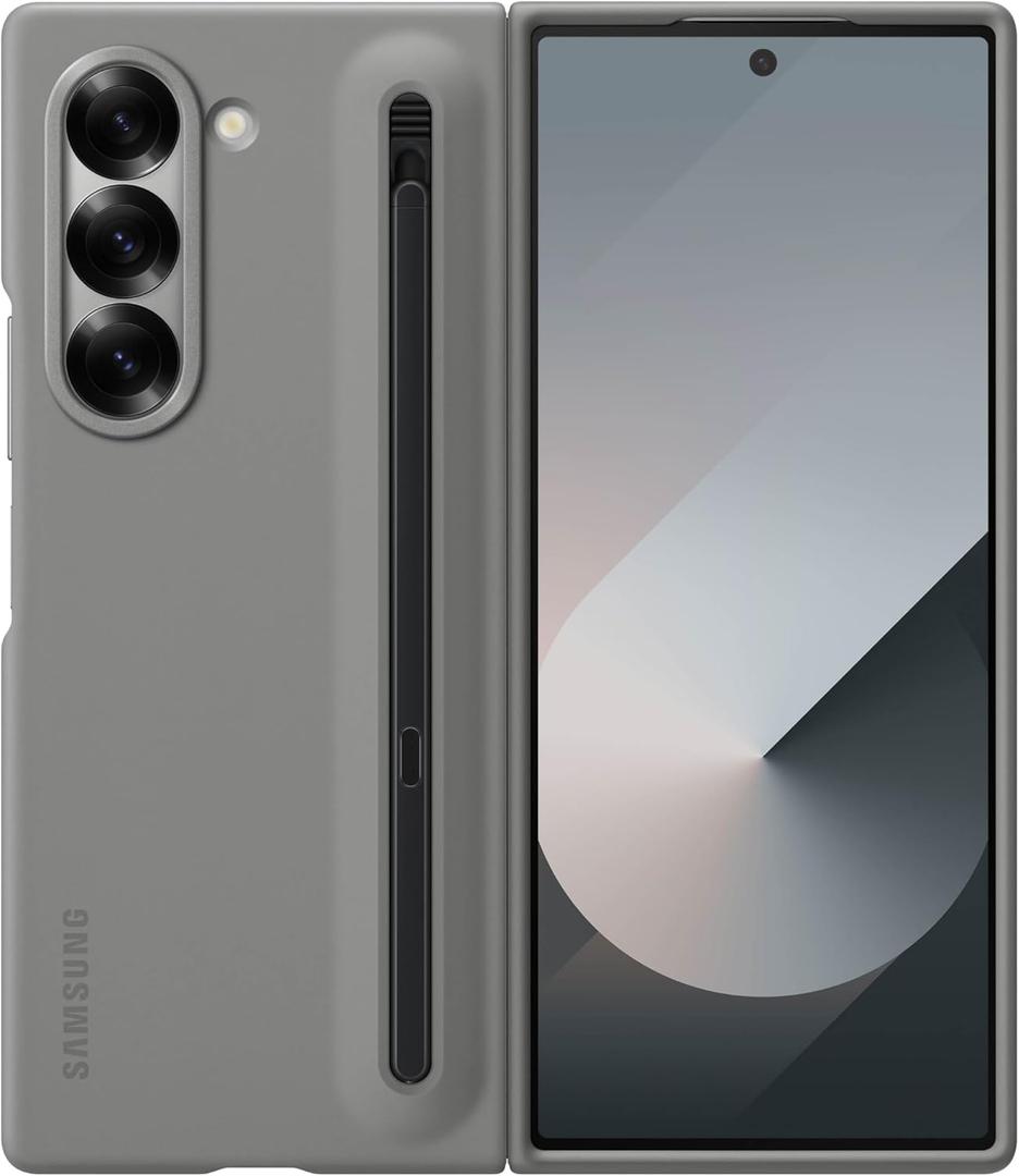 Samsung Galaxy Z Fold 6 S Pen Phone Case, Protective Cover with Built-in S Pen Holder Slot, Click to Release, US Version, EF-OF95PCJEGUS, Gray