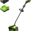 Greenworks 80V 12" Brushless Cordless Snow Shovel with LED Light, 2.0Ah Battery and Charger Included