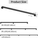 12FT Stair Railings Indoor, Black Iron Railings for Stairs, Industrial Handrail Wall Mounted, Hand Railing for Stairs Indoor 500lbs Load Capacity, Sturdy Stair Railing for Loft Porch Deck, 4 Sections