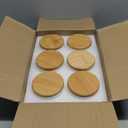 ZOUTOG Ceramic Succulent Pots,4 Inch Plant Pots,Succulent Planters with Drainage Hole & Bamboo Tray for Indoor Plants,White Small Flower Planters for Home,Office,Desk(6 Pack)