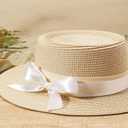 LaRibbons 1 1/2 Inch 50 Yard Double Faced Satin Ribbon,White Satin Craft Fabric Ribbon for Gift Wrapping Floral Bouquets Wedding Party Decoration