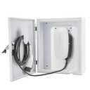 Electric Vehicle Car Charger Cover Protector Compatible with Tesla, Wall Charging Station Box Indoor/Outdoor, Cable Cord Holder, Double Locks, EV Charger Enclosure for EV Charger, White