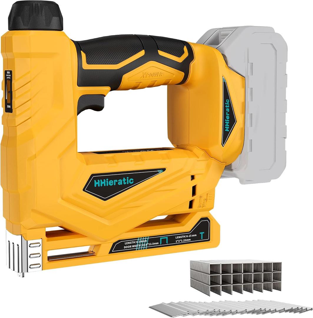Cordless 18 Gauge Brad Nailer Compatible with 20V Battery (Tool Only),2-in-1 Electric Nail Gun with 2000pcs Nails/Staples,Dual Mode Framing Nail Gun for Trim Wood Crafting Interior Decoration