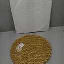 DII Woven Paper Tabletop Collection Holiday or Event Décor, Reversible Round Placemat Set, 15" Dia, Gold, 6, Piece