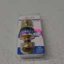 Tulip Shaped Polished Brass Bed & Bath Button Lock Privacy Doorknob Door Handle